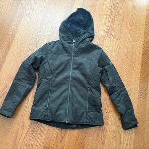 Womens Kuhl Espresso THE LAW Fleece Lined Canvas Hoody Jacket Size Small